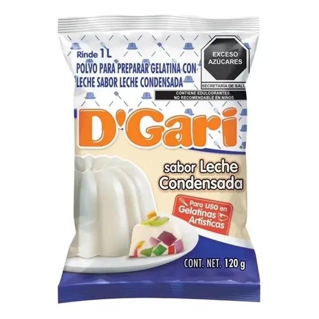 Polvo Para Preparar Gelatina Leche Condensada 120g D'gari