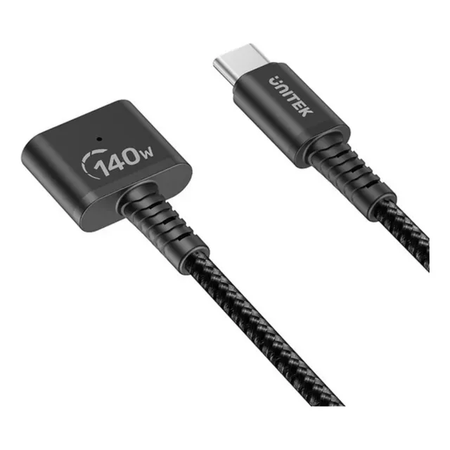 Cable Carga Unitek Usb-c Magsafe 3 140w Para Macbook 2021+ Color Negro