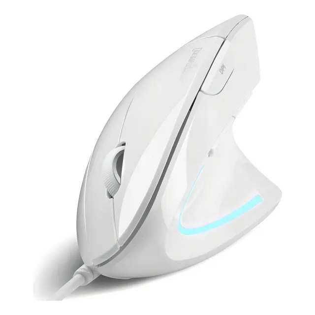 Mouse Diestro Ergonómico Usb Perixx 513 Blanco