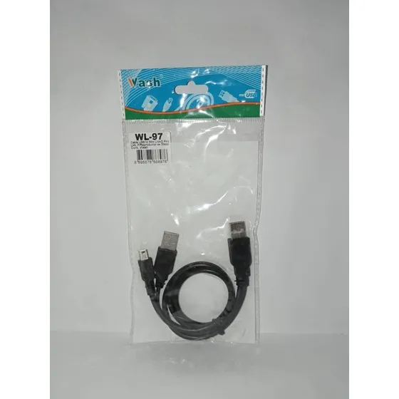 Cable Mini Usb A 2 Machos P/ Disco Duro Ext Kingpc(tienda)