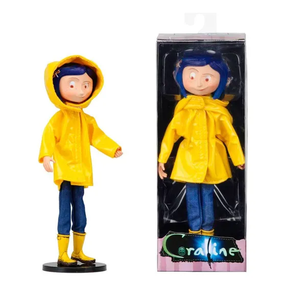 Muñeca De Acción De Pvc Con Estampado De Coraline En Amarill