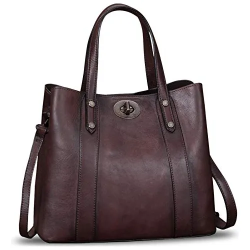 Bolsos De Cuero Genuinos Para Mujer Satchel Purses V1x1u