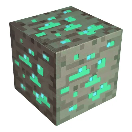 Velador Led Cubo Minecraf Rojo Amarillo Azul Verde Gris Verde