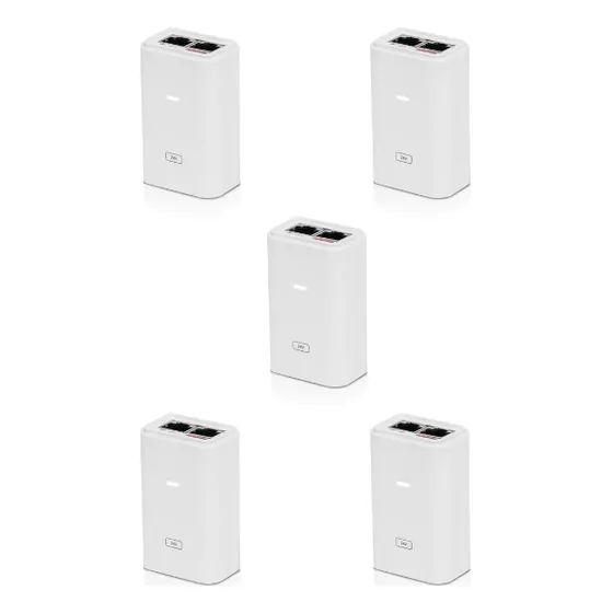 Kit 5 Pz Adaptador Poe Ubiquiti Gigabit 24 Vdc, 0.3 A