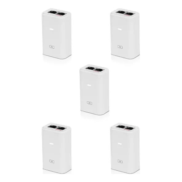 Kit 5 Pz Adaptador Poe Ubiquiti Gigabit 24 Vdc, 0.3 A