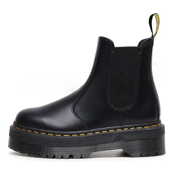 Botas Chelsea Con Plataforma Quad De Piel Smooth