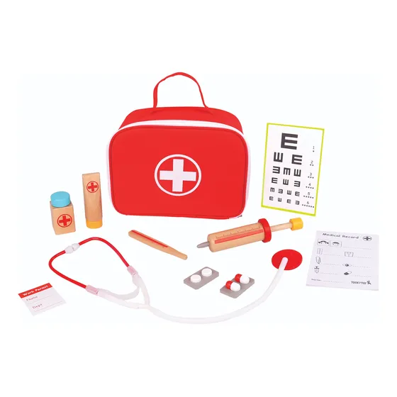 Set Doctor Para Niños Madera Tooky Toy Educativo