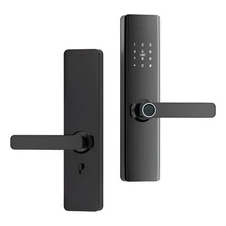 Fechadura Eletrônica Digital Biometria Cartão Senha Wifi App Preto