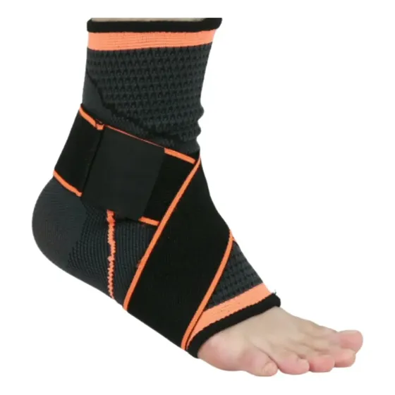 Tobillera ortopédica elástica, estabilidad, protección contra el dolor, color naranja | Cuotas sin interés