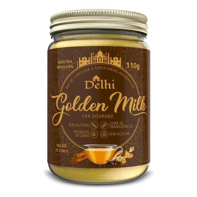 Chá Delhi Golden Milk 100g - Cúrcuma Ayurveda