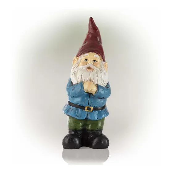 Gnomo Jardin Barbudo Sombrero Rojo Alpino 5  Largo X Ancho