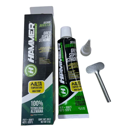 Silicon Gris De Alta Temperatura Con Secado Rápido 85g