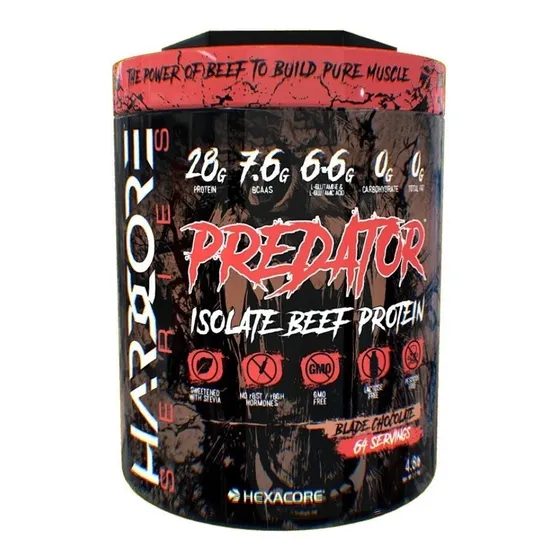 Proteina De Carne Predator Beef Hexacore Sabor Chocolate 2.18 Kg