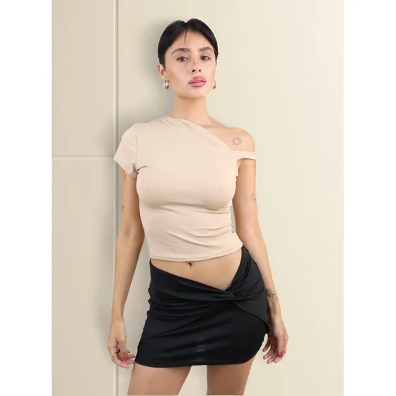 Remera Corta Manga Abierta Mujer Play