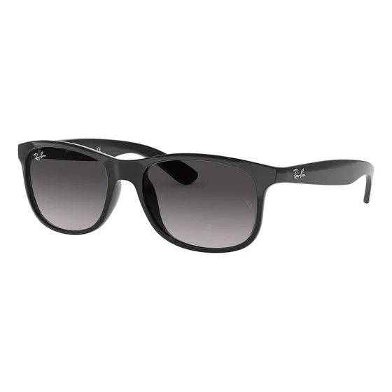 Anteojos de sol Ray-Ban Wayfarer Andy talle Mediano armazón gloss black y lente grey