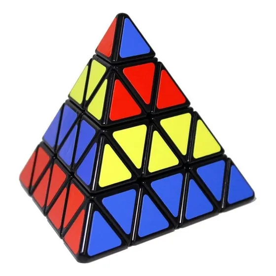 Cubo Magico 4x4x4 Piramide Triangular Puzzle Rompecabezas Estructura Negro