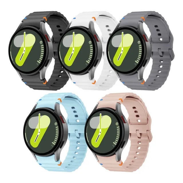 5 Correas Silicona Para Samsung Galaxy Watch 4, 5, 6, 7