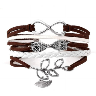 Cly Joyería Pulsera Cuerda Búhos Hoja De Pájaro Infinito Env Cly Joyería Pulsera Cuerda Búhos Hoja De Pájaro Infinito Env