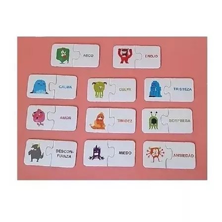 Juego De Asociacion Emociones Infantil Didactico Niños