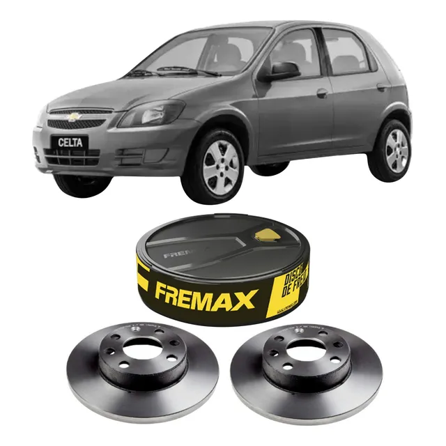 Par Disco De Freio Solido Dianteiro Celta 1.0 2008 Fremax