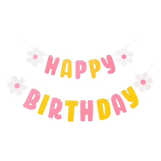 Pancarta De Cumpleaños En Colores Pastel, Pancarta De Cumple