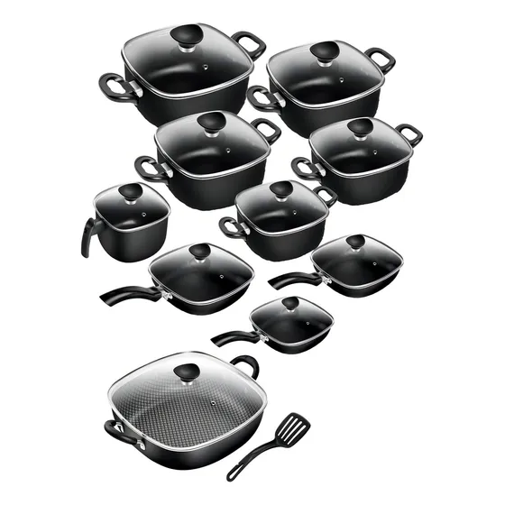 Jodo De 10 Peças Patolux Antiaderente Preto