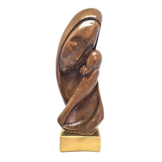 Escultura Mãe Com Filho Abstrata Decoração Premium Grande