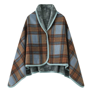Cobertor Wrap Shawl Cobertor Vestível Xadrez De Lã, Capa Que Cobertor Wrap Shawl Cobertor Vestível Xadrez De Lã, Capa Que