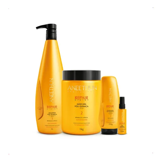 Kit Pos Quimica Aneethun 4 Produtos Repair System Completo