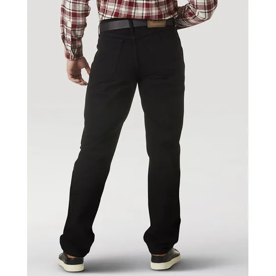 Jean Wrangler Negro Talla 38x32 De Caballero (us)