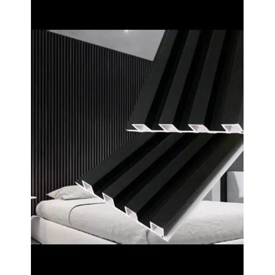 Panel Wpc Revestimiento Interior 2.90x0.16 Negro