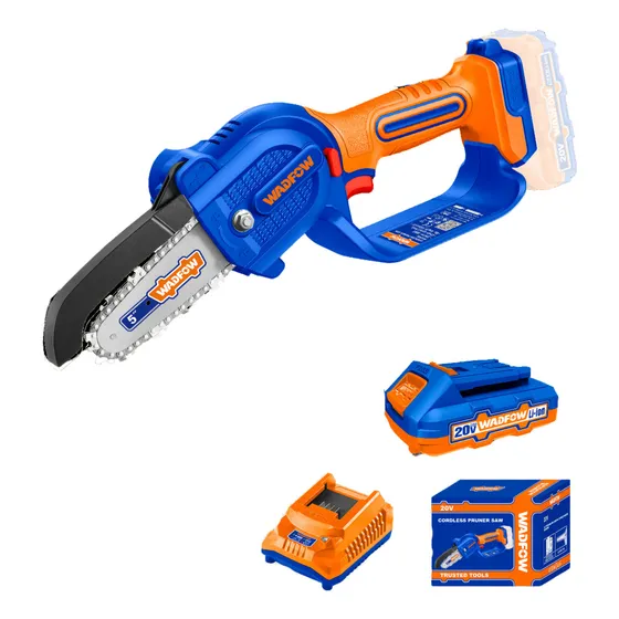 Mini Motosierra A Bateria 5 20v P20s Bat - Wclp552 Wadfow Color Azul Frecuencia 50Hz/60Hz