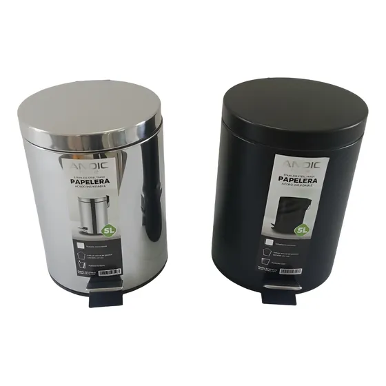 Papelera Andic 5l De Pedal - Color A Elegir