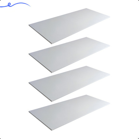 4 Prateleira Mdf 100x50 Branco Dormitório Lavabo Escritorio 4 Prateleira Mdf 100x50 Branco Dormitório Lavabo Escritorio