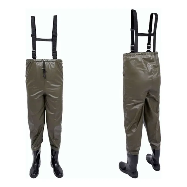 Calça Jardineira Saneamento Botas Suspensório Verde Ca43137