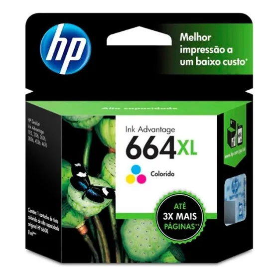 Cartucho Para Impresora Hp Ink Advantage 664xl Alto Rendimiento F6v30ab Colorido