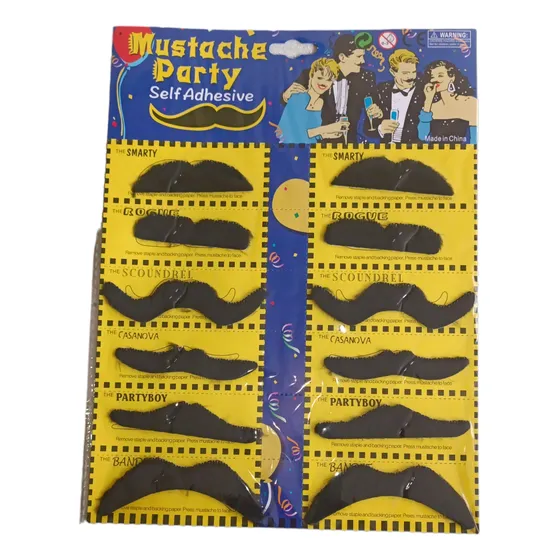 12 Bigote Bigote Falsos Para Disfraz 