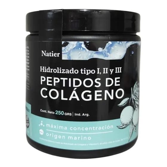 Peptidos De Colageno Hidrolizado En Polvo Natier 250gr