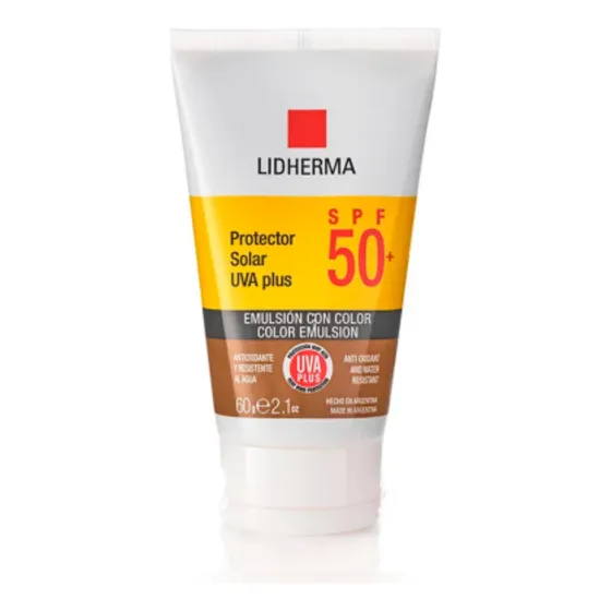 Lidherma Protector  Solar 50 Color C/ Vit E A Prueba De Agua