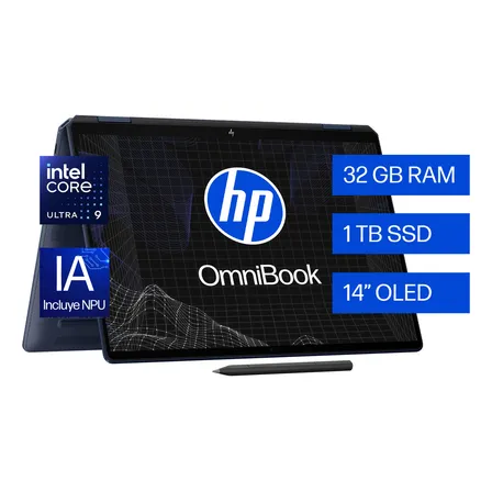Notebook Hp Omnibook 14-fh0001la Intel Core Ultra 9 32gb Ram 1tb Ssd Windows 11 Home