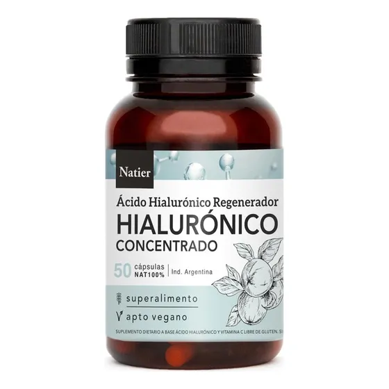 Ácido Hialurónico Natier Natural Piel Joven Sana 50 Caps