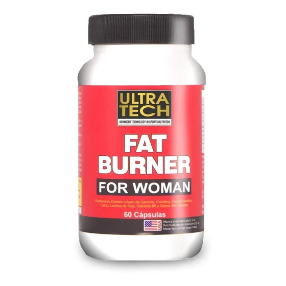 Quemador De Grasas Para Mujer Fat Burner Ultra Tech X 60 Cáps Con Carnitina Sabor Sin sabor