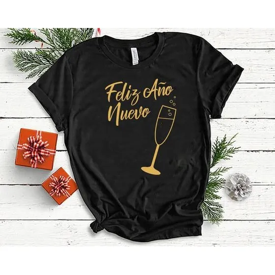 Franelas Personalizadas Año Nuevo 2024 Foto Familiar Y Pets
