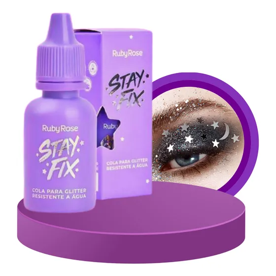 Cola Para Gliter Stay Fix Resistente Agua Maquiagem Rosto
