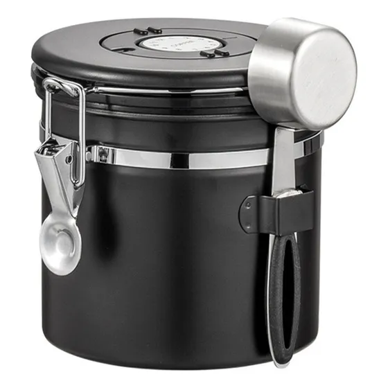 Recipiente Hermético Para Almacenar Granos De Café, Color Be