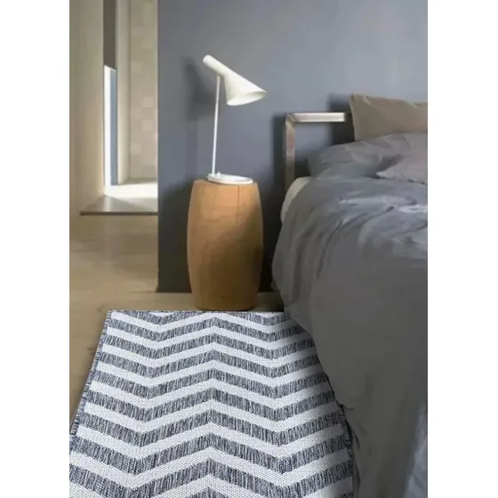 Alfombra Carpeta Moderna Zigzag Pie 80x50