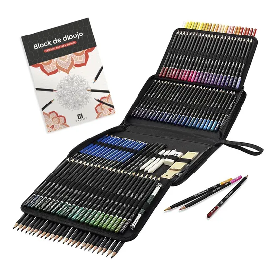 Set Lapices 145 Piezas Estuche Arte Dibujo Profesional