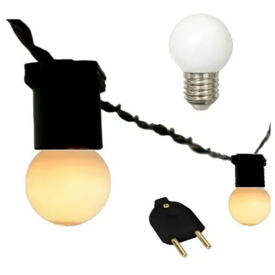 Varal De Luz 15 Mts Decoração Casamento Lampada Led 1w 