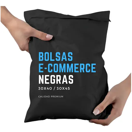 Bolsas E Commerce Negras 30x45 N°2 Calidad Premium X100
