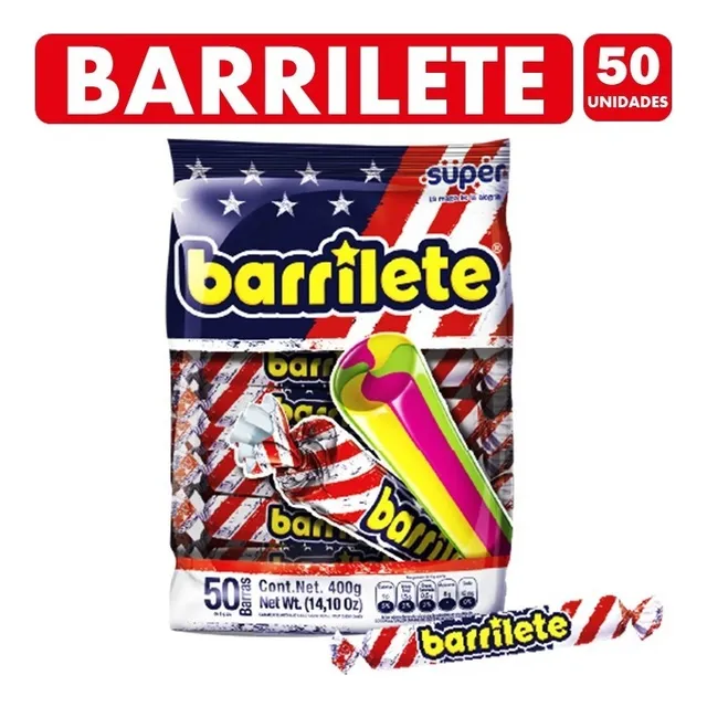 Dulces Masticables Barrilete Bolsa 50 Unidades